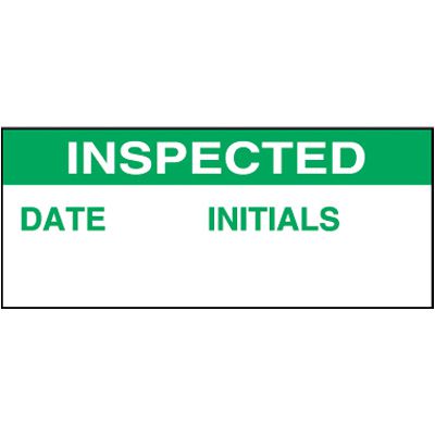 Inspected Self-Laminating Status Labels - Green | Seton