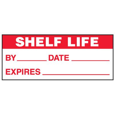 Write-On Status Roll Labels - Shelf Life By __ Date __ Expires ...