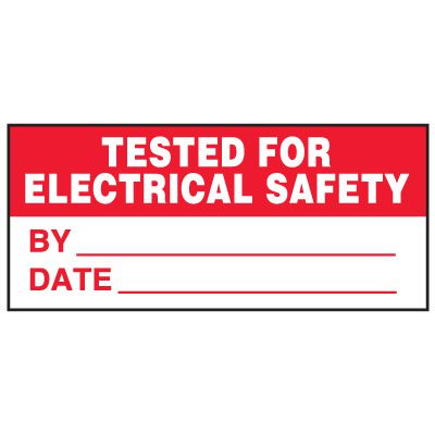 Tested For Electrical Status Labels, Calibration & Inspection Labels ...