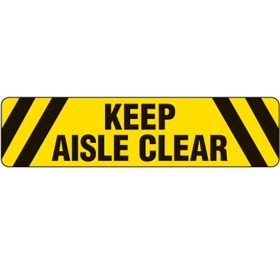 Keep Aisle Clear Anti-Slip Floor Decal | Emedco