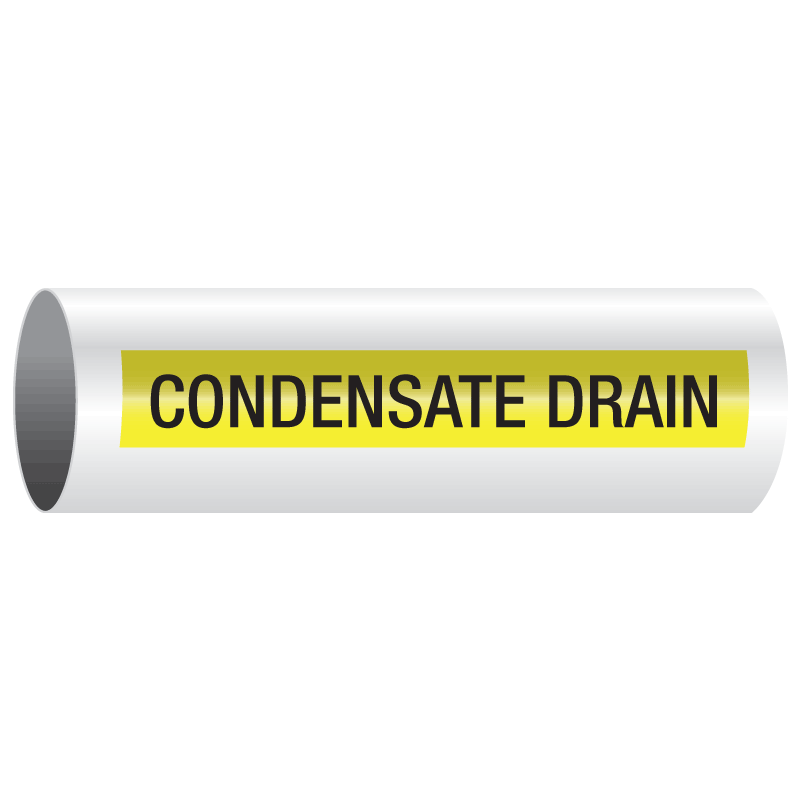 Condensate Color Code Condensate Drain - Self-Adhesive Pipe Markers | Emedco