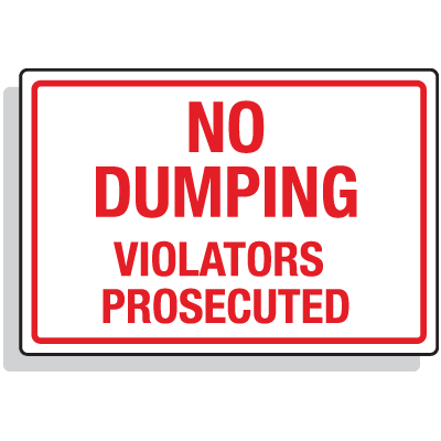 Schild 'No Dumping, No Public Use Of Dumpster' – 30,5x30,5 Cm, Aluminium, Wetterfest, USA-made