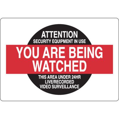 Surveillance Signs - Attention Security Equipment In Use, Property ...