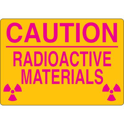 Caution Radioactive Materials Sign | Emedco