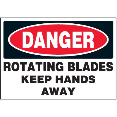 Danger Labels On-A-Roll - Rotating Blades Keep Hands Away | Emedco
