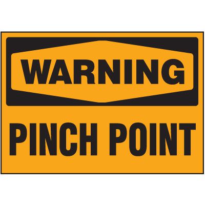 Label Pin Point Warning Labels - Pinch Point | Emedco