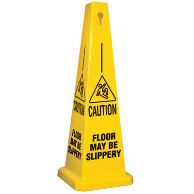 Fall Risk Cone Floor May Be Slippery Safety Cone | Emedco
