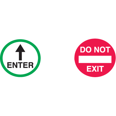 Do Not Exit / Enter (With Arrow) Safety Door And Window Decals | Seton