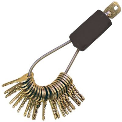Sharp Key Ring Key-Kop Tamper-Proof Key Rings - High Security Stainless Steel | Seton