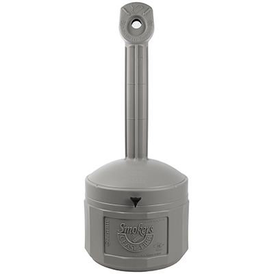 Smoking Receptacle JUSTRITE 26800 in Gray No by Emedco ( 38.5 in H x 16.5 in W )