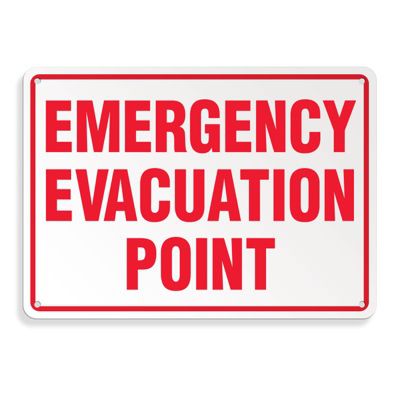 Outdoor Emergency Evacuation Point Sign | Emedco