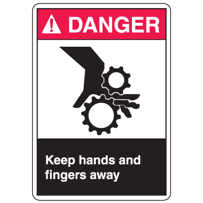 ANSI Z535 Safety Labels - Danger Keep Hands And Fingers Away | Seton ...