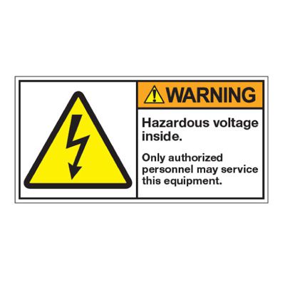 ANSI Z535 Safety Labels, Hazardous Voltage Labels | Seton
