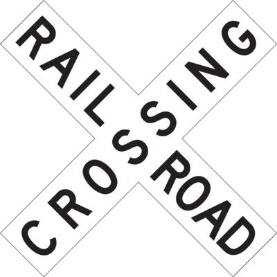 Railroad X Crossing Sign | Emedco