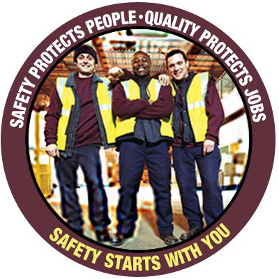 Safety Slogan Floor Markers, Workplace Safety | Emedco