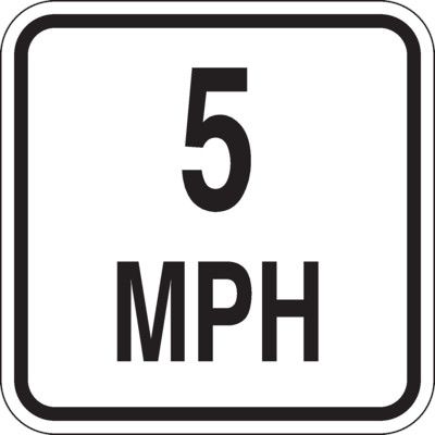 Mini Speed Limit Signs - 5 MPH | Seton