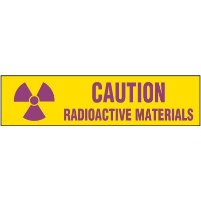 Chemical Hazard Labels - Caution Radioactive Materials | Emedco