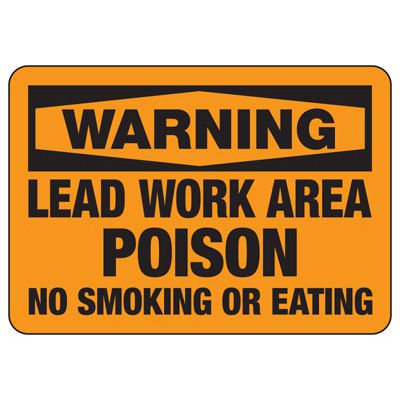 Warning Lead Work Area Poison Sign | OSHA Compliant | Emedco