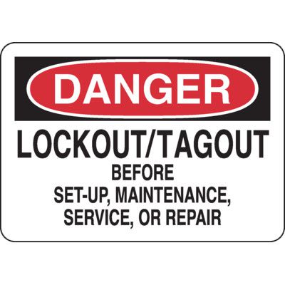 Lockout Danger Signs - Danger Lockout/Tagout | Seton