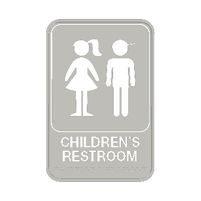 Children's Restroom - Graphic ADA Braille Tactile Signs | Seton