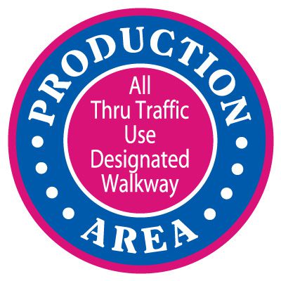 Floor Safety Signs - Production Area | Emedco