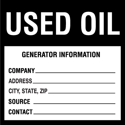 Hazwaste & Drum Labels-On-A-Roll - Used Oil | Seton