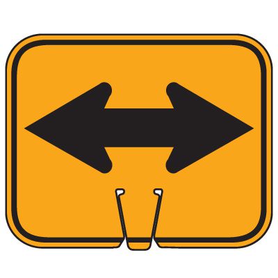 Traffic Cone Signs - Double Arrow from Seton.ca, Stock items ship TODAY ...