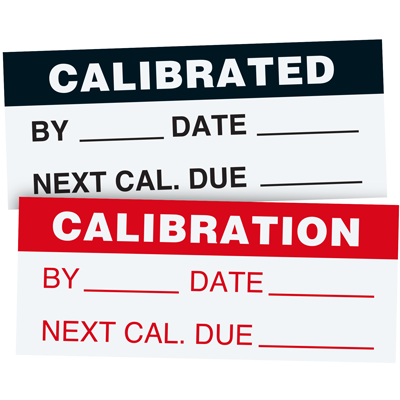 Write-On Status Roll Labels - Calibration by ___ Date ___ Next Cal Due ...