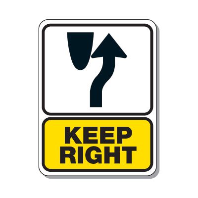 Keep Right Sign TriFlex Circular 