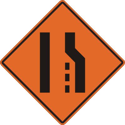 Reflective Warning Signs - Merging Lane (Symbol)|Seton