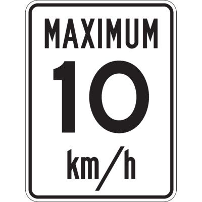 Speed Limit Sign - Maximum 10 km/h|Seton Canada | Seton.ca