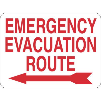 Heavy-Duty Emergency Rescue and Evacuation Signs, Evacuation | Seton