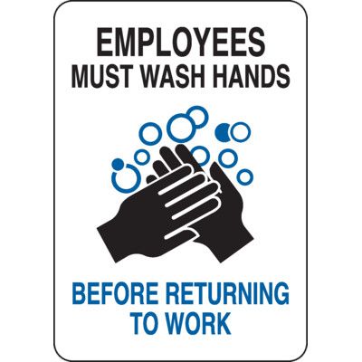 Employees Must Wash Hands Sign | Seton | Seton