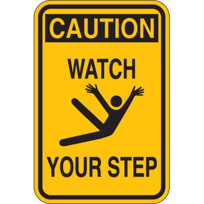 Slipping Sign Exit Sign Slipping & Tripping Signs | OSHA & ANSI Fall Prevention | Emedco