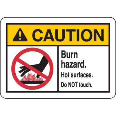 ANSI Z535 Safety Signs - Caution Burn Hazard | Seton