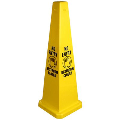 Restroom Closed Safety Cone | Emedco