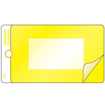 Seton Self-Laminating Valve Tags in Yellow