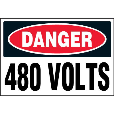 High voltage store stickers and latters