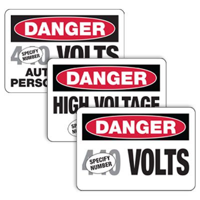 Semi-Custom Electrical Safety Signs, Electric Signs | Emedco
