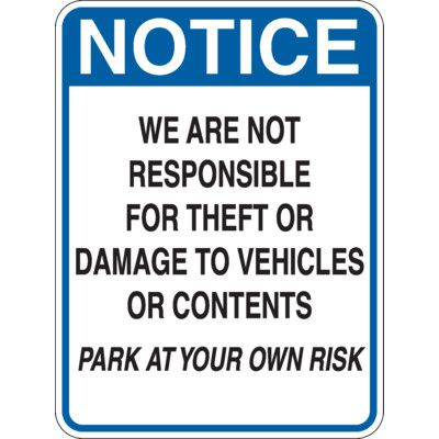 vsafety 74011ba-r General Panneau résidents Parking uniquement