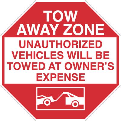 USA TOW AWAY ZONE看板 Tow Away Zone Sign R7-201aP - Traffic Safety Supply Company