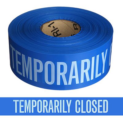 Temporarily Closed Barricade Tape | Emedco