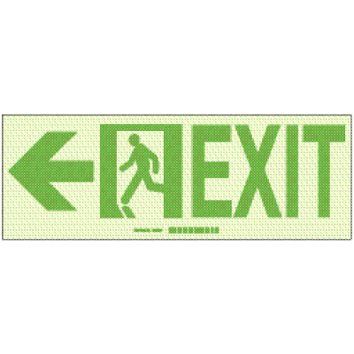 Brady® Photoluminescent Exit Sign - Left Arrow | Seton