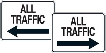 Traffic Direction Signs & Directional Arrow Signs | Emedco