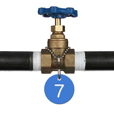 Color-Coded Numbered Valve Tags|Seton Canada