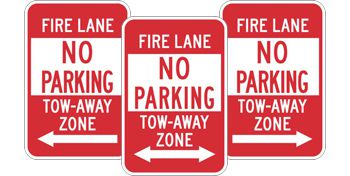 No Parking -Immediate Tow - Aluminum Sign - View #2