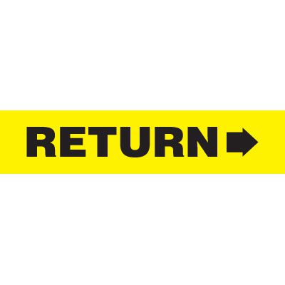 Return Point Sticker Return Pipe Markers | Emedco