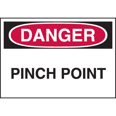 Label Pin Point Danger, Pinch Point - Label | Emedco