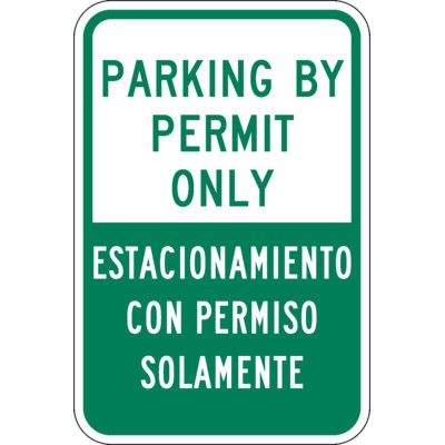 Parking Permit Signs - Parking By Permit Only (Bilingual) | Seton