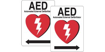 AED Signs: High-Visibility Defibrillator & Emergency Signs | Seton